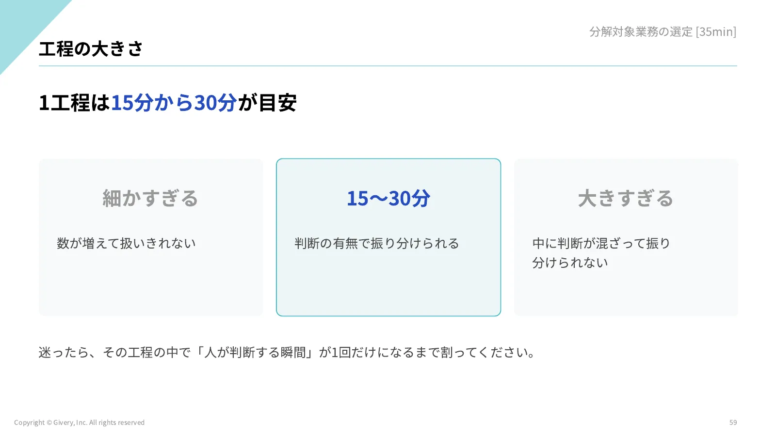 59ページ 工程の大きさ